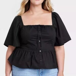NWT Universal Thread Flutter Sleeve Corset Blouse